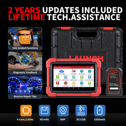[Global Version] 2026 LAUNCH CRP919X BT Diagnostic Scanner with Bluetooth Supports CAN FD DoIP and ECU Coding