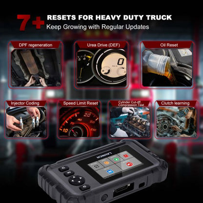 LAUNCH CRP129 HD V2 Commercial Vehicle Heavy Duty Truck Scanner Full Diagnostics with 7 Special Functions 2 Years Free Update