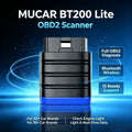 THINKCAR MUCAR BT200 LITE OBD2 Scanner Supports Paid Reset Services, Full OBD2 Functions, IOS/Android Bluetooth