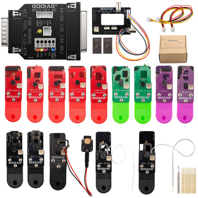 GODIAG BCP U KEY BDC2 BDC3 14-in-1 어댑터 키트 5C/5D 암호화 키 프로그래밍 및 매칭 KEY TOOL PLUS/IM608/KD-MAX/KYDZ 태블릿 지원