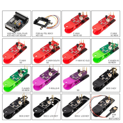 GODIAG BCP U KEY BDC2 BDC3 14-in-1 Adapter Kit for 5C/ 5D Encrypted Key Programming & Matching Supports KEY TOOL PLUS/IM608/KD-MAX/KYDZ Tablets