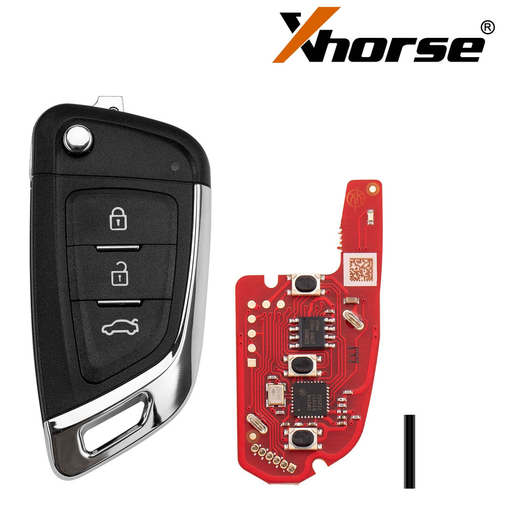 XHORSE XKKF06EN Knife‑Style 2nd Generation Smart Key, 3 Buttons Universal Remote Key, 5Pcs/Lot