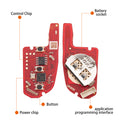 XHORSE XKKF06EN Knife‑Style 2nd Generation Smart Key, 3 Buttons Universal Remote Key, 5Pcs/Lot