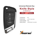 XHORSE XKKF06EN Knife‑Style 2nd Generation Smart Key, 3 Buttons Universal Remote Key, 5Pcs/Lot