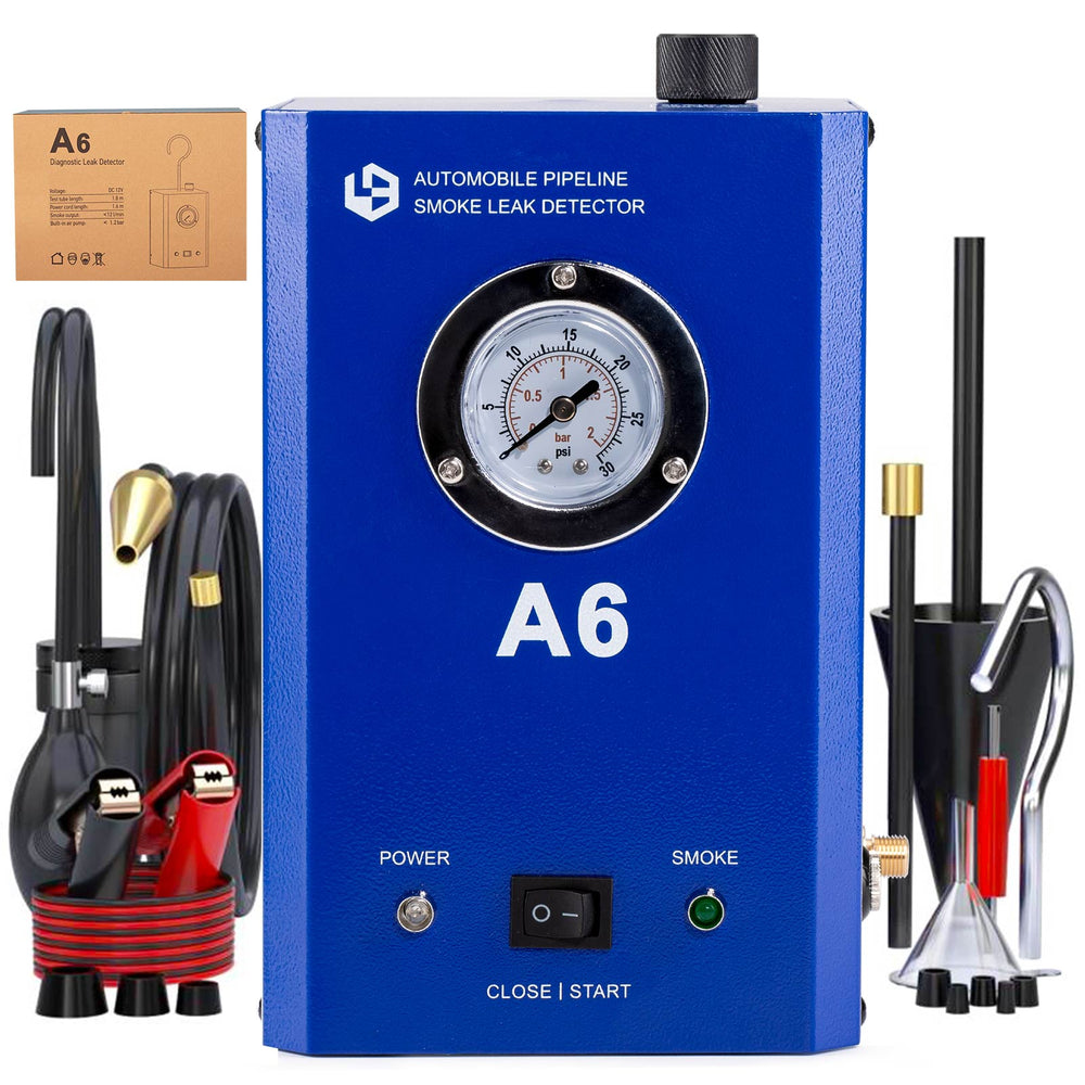 Godiag A6 Smoke Leak Detector With Pressure Gauge, Detect Leaks of Vehicle Pipe Systems for Cars, Motorcycles, Snowmobiles, ATV and Boats