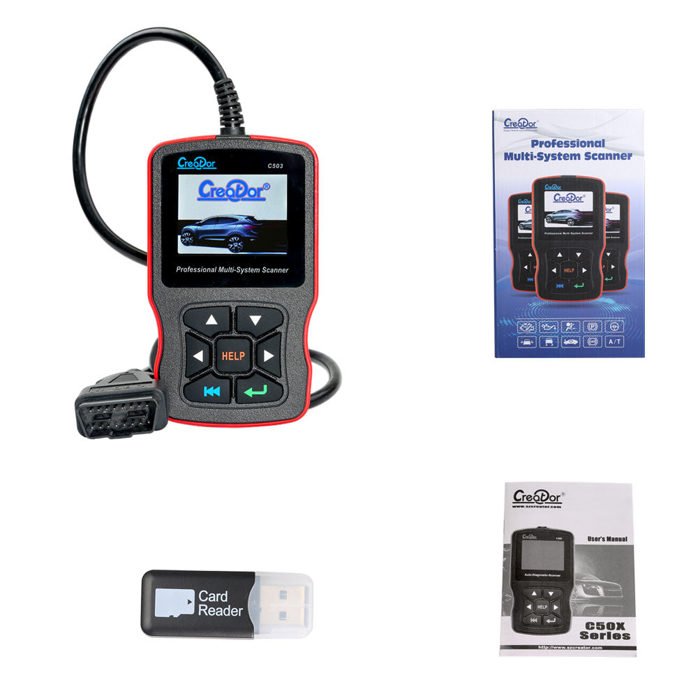 Pemindai Multi-Sistem OBD + Vw Creator C503 Terbaru