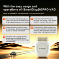 VIDENT iSmartDiag500PRO-VAG Supports Android & iOS, Bluetooth, Basic& Advanced Diagnostics , For Volkawagen, For Audi, For Seat, For Skoda Vehicles