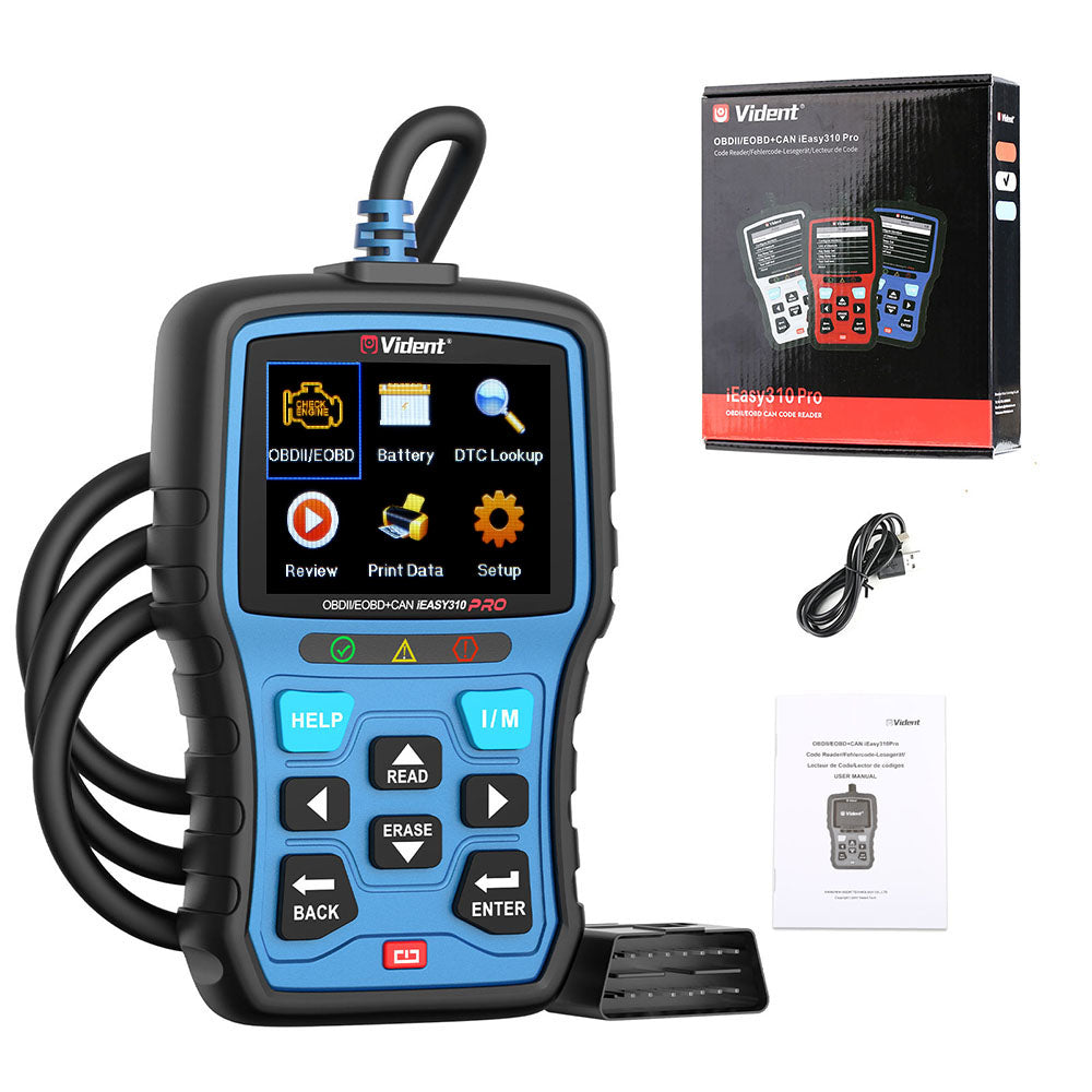VIDENT iEasy310 Pro(Sapphire) Pemindai OBD2 Otomotif Profesional yang Ditingkatkan Pembaca Kode OBDII Alat Pemindai Kesalahan Mesin Alat Diagnostik Mobil