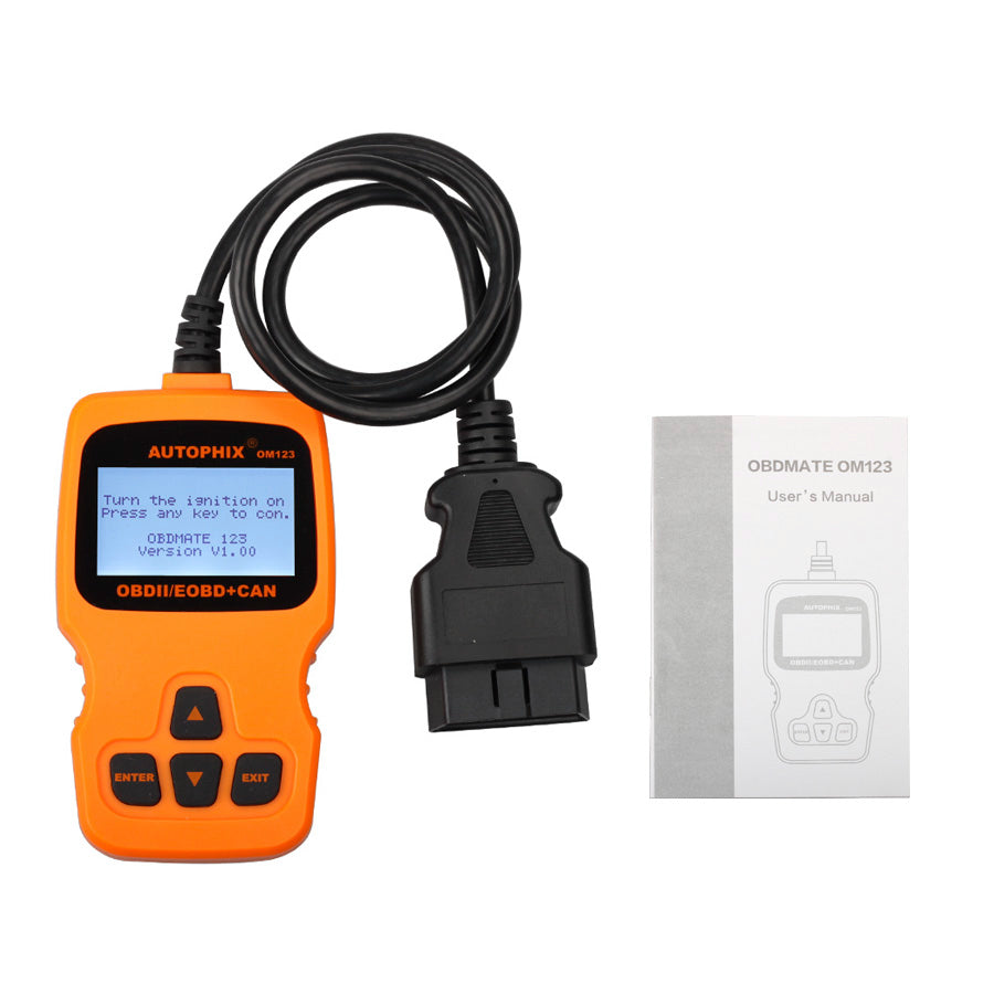 OM123 OBD2 EOBD CAN Hand-held Engine Code Reader(Orange Color)