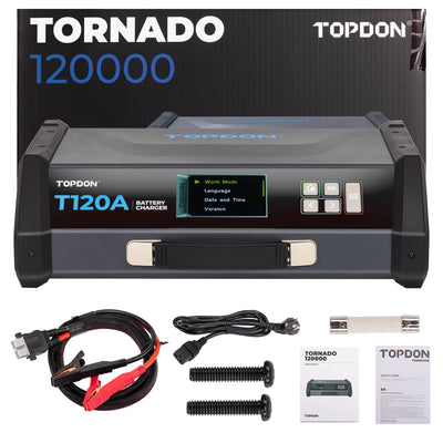 TOPDON T120A Stable Power Supply & 12V Battery Charger Cable Length: 2M