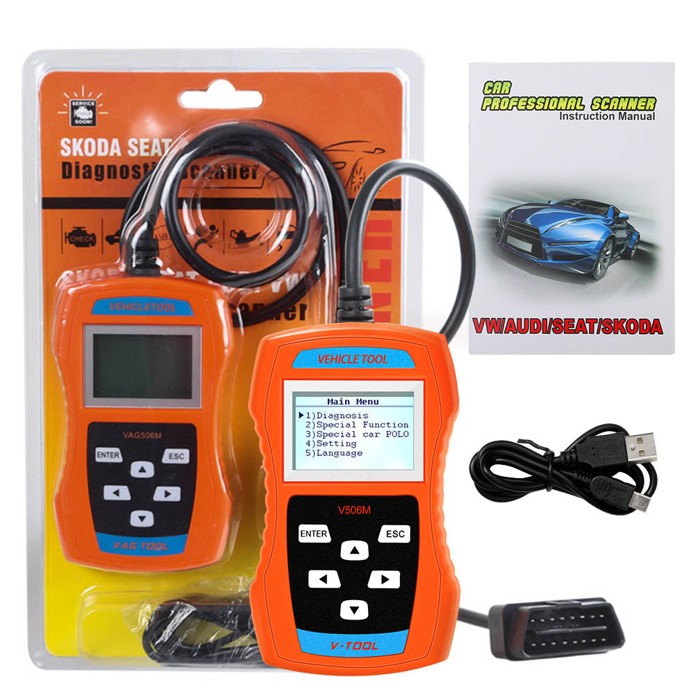 VAG506M VW/AUDI/SEAT/SKODA VAG Code Reader Support TP-CAN and New UDS Protocol