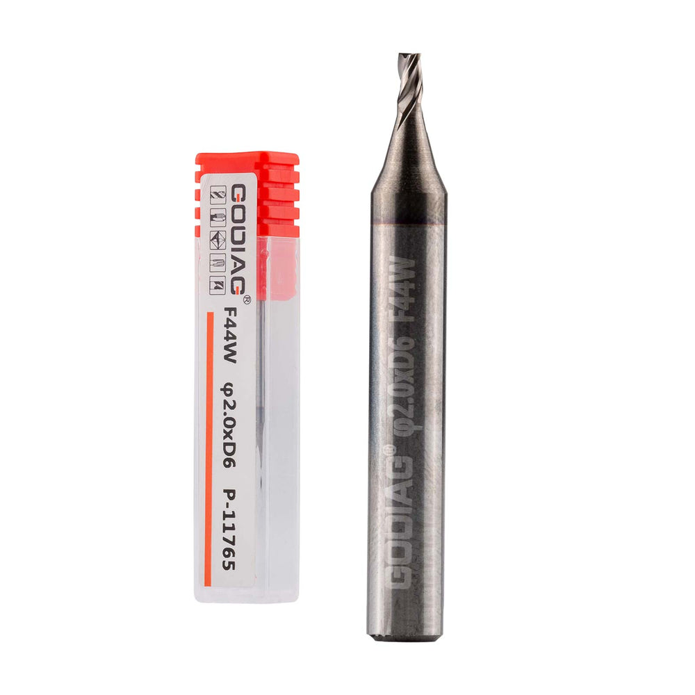 GODIAG F44W 2.0MM End Milling Cutter φ2.0xD6x45Lx3F For SILCA MATRIX PRO, MATRIX EVO, MATRIX SLX, MATRIX SX, MATRIX S