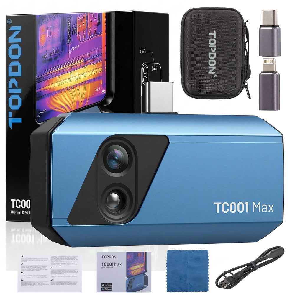 TOPDON TC001 Max Dual-Linsen Wärmebildkamera für iOS, Android & Windows, unterstützt TopFix AI