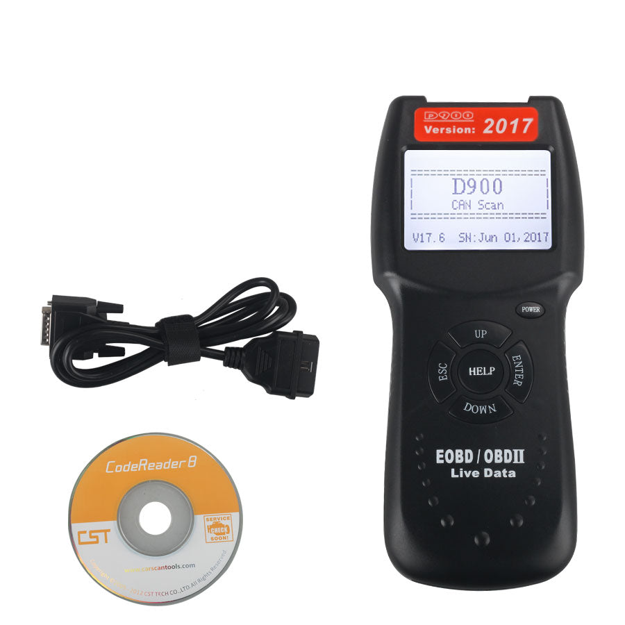 Lector de códigos OBD2 CANBUS D900, versión 2017.6.1