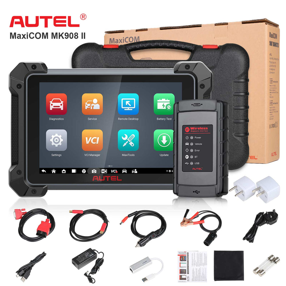 Autel MaxiCOM MK908 II Professional Bi-Directional Diagnostic Scanner, Full System Car Scanner with ECU Coding, Key Programming & Advanced Service Functions