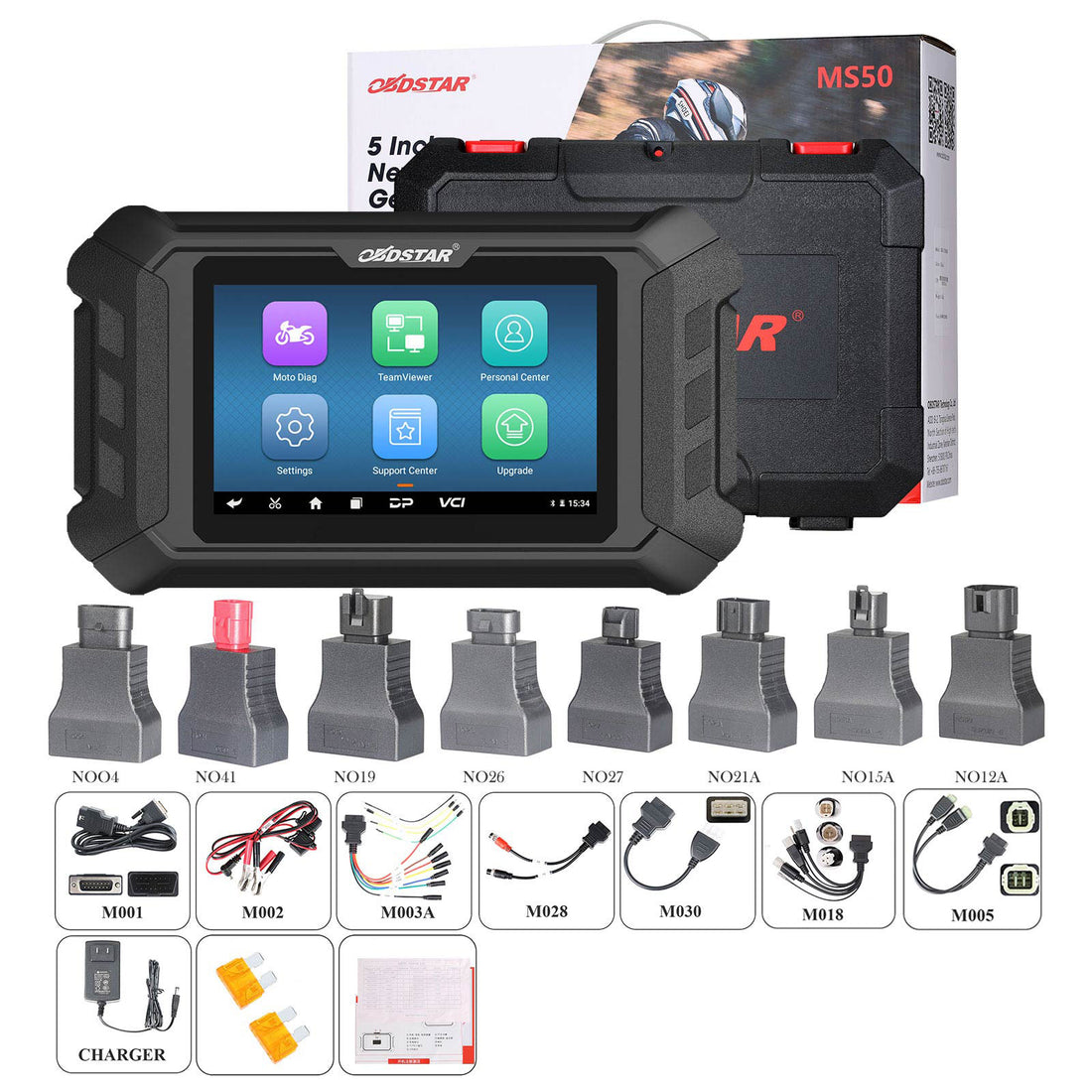 Pemindai Diagnostik Sepeda Motor Profesional OBDSTAR MS50