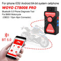 WOYO CTB008PRO Diagnostic Scanner for BMW Motorcycles R1200 R1250 S100 R nine T, Bluetooth 5.0 Cellphone Tester Compatible with IOS/Android 64-bit