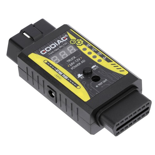 GODIAG GT106 PLUS 24V to 12V Heavy Duty Truck Adapter with Fuel Injector Cleaning & Testing and Relay Testing Function