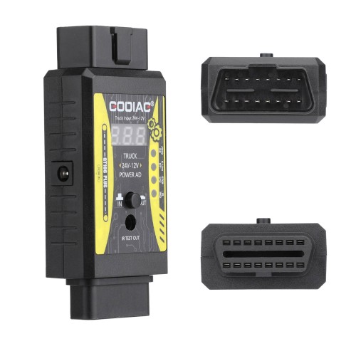 GODIAG GT106 PLUS 24V to 12V Heavy Duty Truck Adapter with Fuel Injector Cleaning & Testing and Relay Testing Function