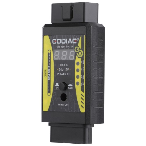 GODIAG GT106 PLUS 24V to 12V Heavy Duty Truck Adapter with Fuel Injector Cleaning & Testing and Relay Testing Function