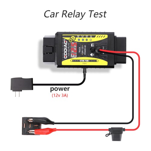 GODIAG GT106 PLUS 24V to 12V Heavy Duty Truck Adapter with Fuel Injector Cleaning & Testing and Relay Testing Function