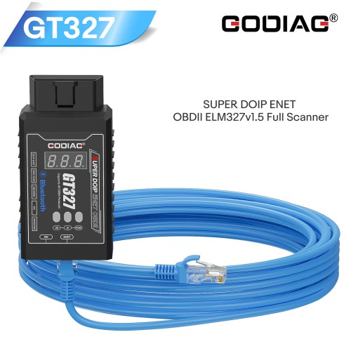 GODIAG GT327 SUPER DOIP ENET ELM327v1.5 Bluetooth 4.0 OBD II Scanner for iOS/Android/Windows Support Voltage Display