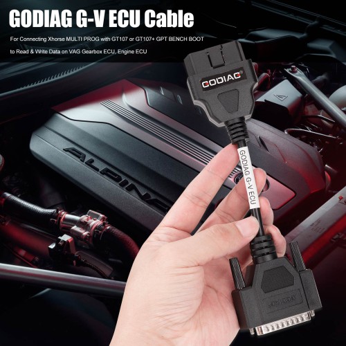 GODIAG G-V ECU Cable for Connecting Xhorse MULTI PROG with GT107 or GT107+ GPT BENCH BOOT to Read & Write Data on VAG Gearbox ECU, Engine ECU