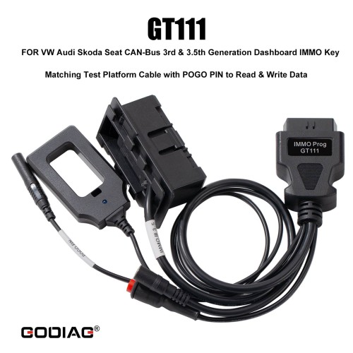 GODIAG GT111 VW Audi CAN-Bus 3rd & 3.5th Generation Dashboard IMMO Key Matching Test Platform with POGO PIN to Read & Write Data