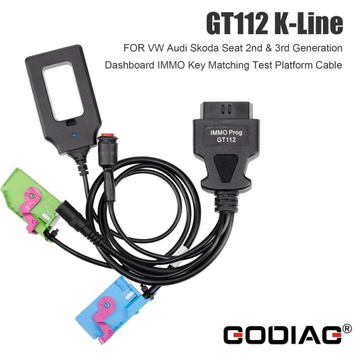 GODIAG GT112 K-Line VW Audi 2nd & 3rd Generation Dashboard IMMO Key Matching Test Platform